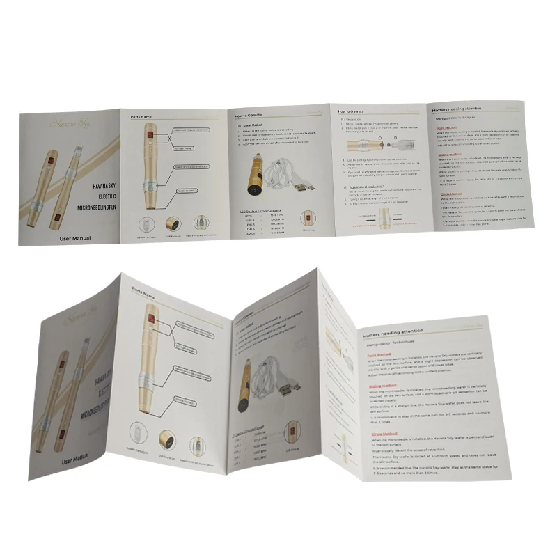 Coated Paper Custom Logo Printed Full Color Leaflet Booklet User Manual Instructions Fold Flyers
