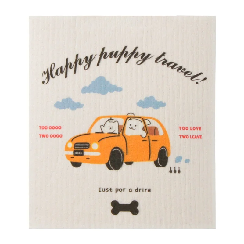 Custom Design Towel Swedish Eco-friendly Reusable Cellulose Cotton Sponge Dish Cloth Swedish Kitchen Towel Dish