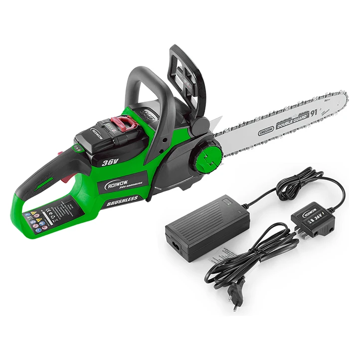 Cordless Chainsaws 36V Lithium Battery Powered Hand Chain Saw Professional 14 Inch Trees Wood Small Electric Cordless Chain Saws