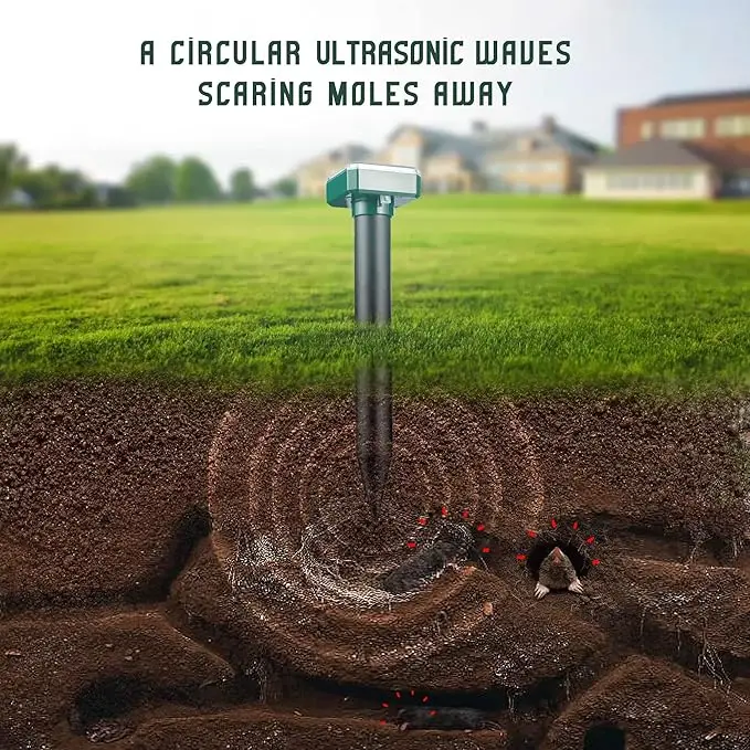 New Solar Animal Repellant Continuous 24-Hour Protection Ultrasonic Flash Bird Solar Powered Animal Deterrent