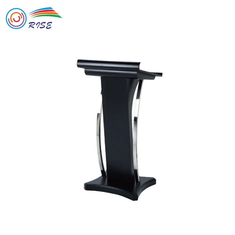 New Design Rectangular Wooden And Stainless Steel Metal Classroom Rostrum Stand
