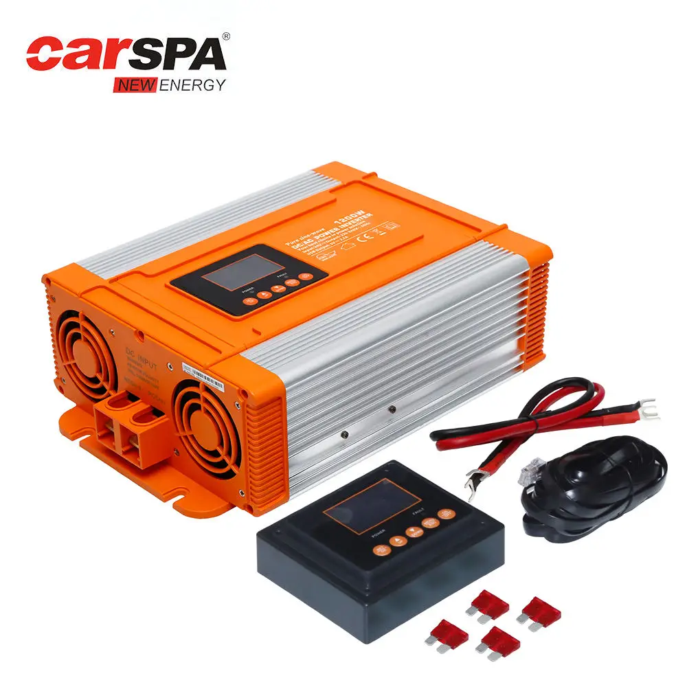 Лидер продаж автономный солнечный инвертор CARSPA 1200 Вт 2000 3000 источник питания постоянного тока переменного с проводной панелью дистанционного