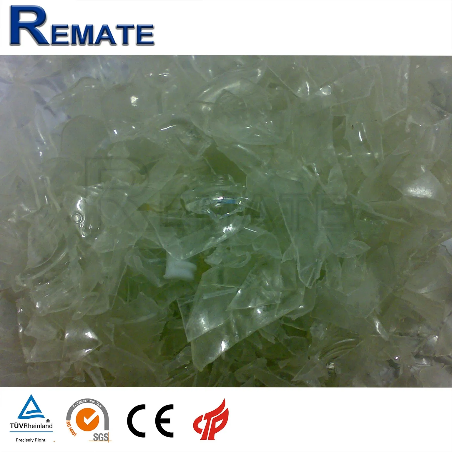 2000kg waste plastic PET bottles recycling washing line and crushing machine bottle crusher from remate