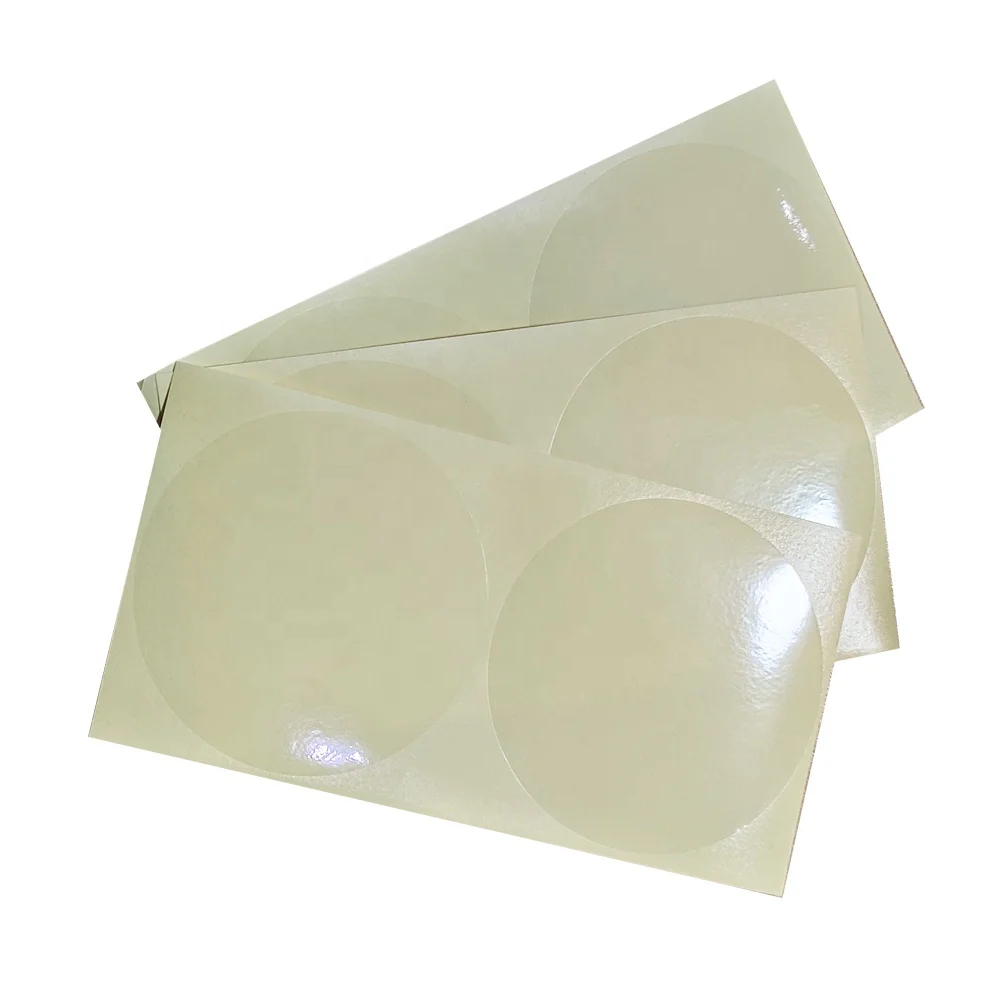 Custom Round Waterproof Transparent Blank PVC PET Self-Adhesive Labels Stickers
