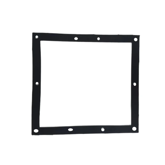 Support non-standard customized fireproof high elasticity rectangular nitrile rubber mat with hole for industrial