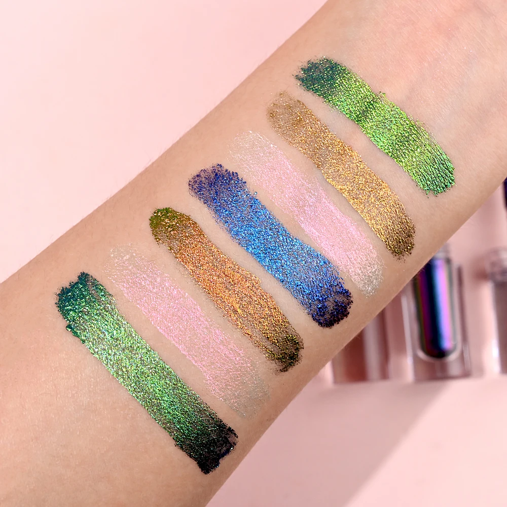 Hot Sale Duochrome 40 Colors Duo Chrome Pigment Satin Eye Shadow Multichrome Neon Chrome Chameleon Liquid Eyeshadow