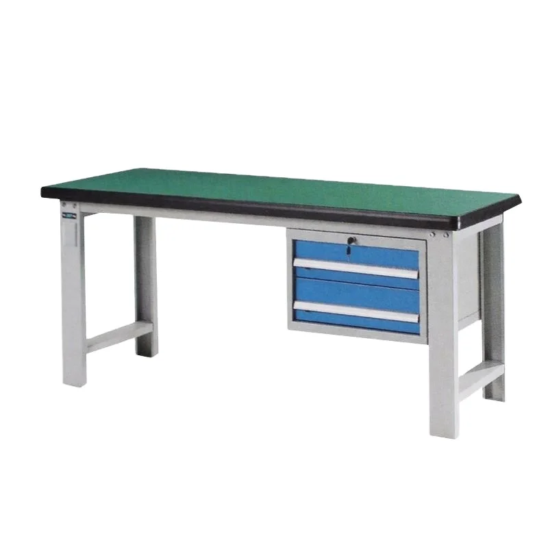 YINHOO Custom Industrial 2 Drawers Wooden Desktop Steel Work Bench Tool Workbench