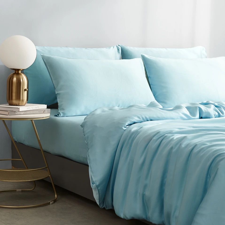 Роскошный дом 100% Бамбуковая ткань Королевский размер белые пододеяльники