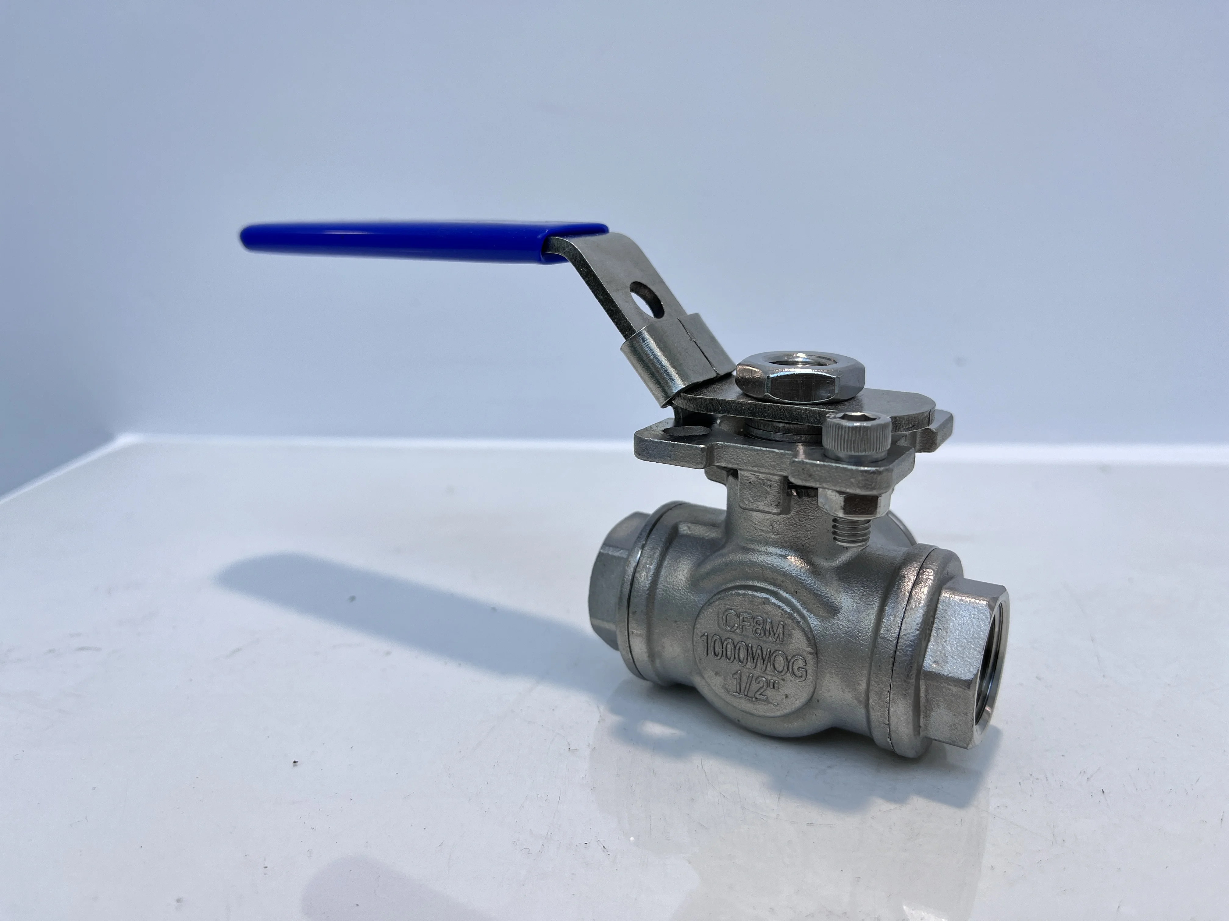 1000WOG Нержавеющая сталь CF8M 1/2in NPT 3WAY шаровой клапан