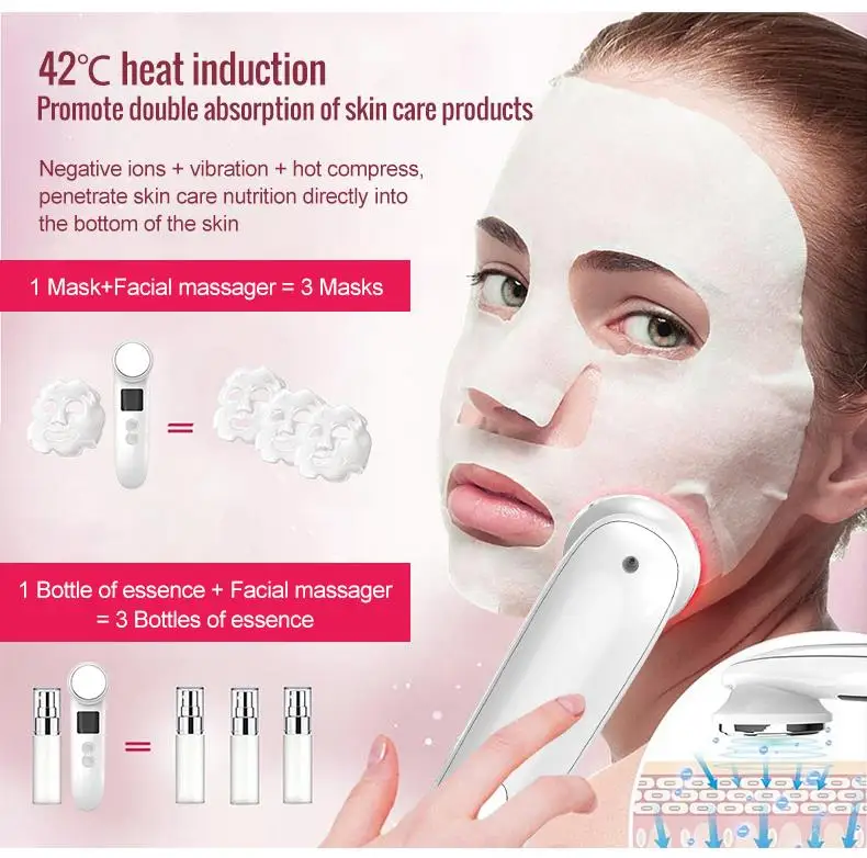 m 2022 best selling product Intelligent Microcurrent Galvanic Facial Massager Ems Massager Skin Tightening Ion Induction Machine