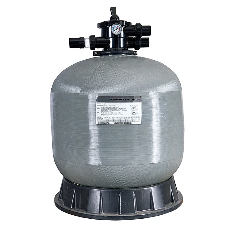 HUAXI wholesale commercial or home swimming pool water treatment system fiberglass top mount sand filter for swimming pool