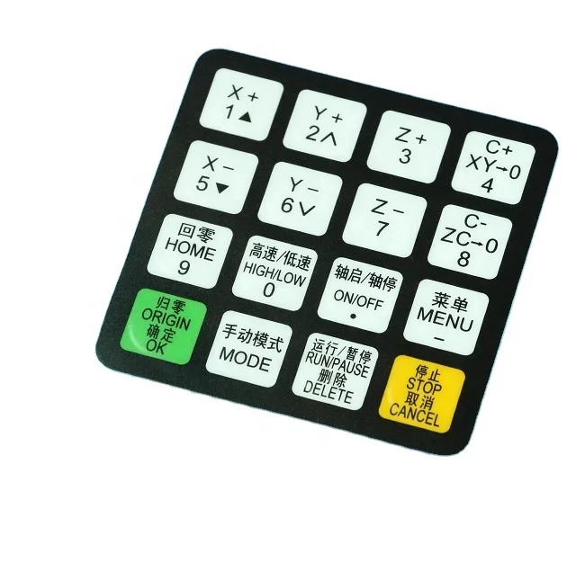 Keypad for richauto A11E/S A1X dsp controller membrane switch in English and Chinese-English