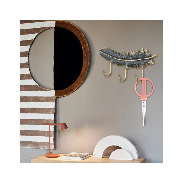 Medieval Style Cast Iron Feather Hook - For Clothes, Keys, Backdoor Decor