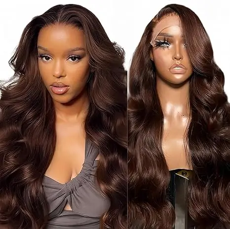 Body Wave Glueless Wig with Black Natural Color Virgin Human Hair Cuticle Aligned HD Transparent Swiss Lace Frontal