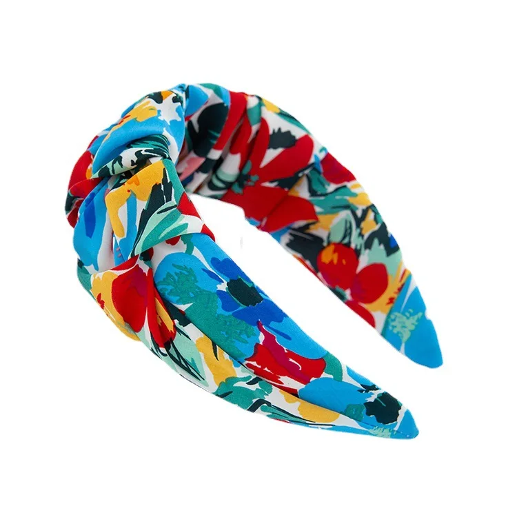 2022 New Arrivals Spring Summer Holiday Red Floral Headbands for women hair decoration custom