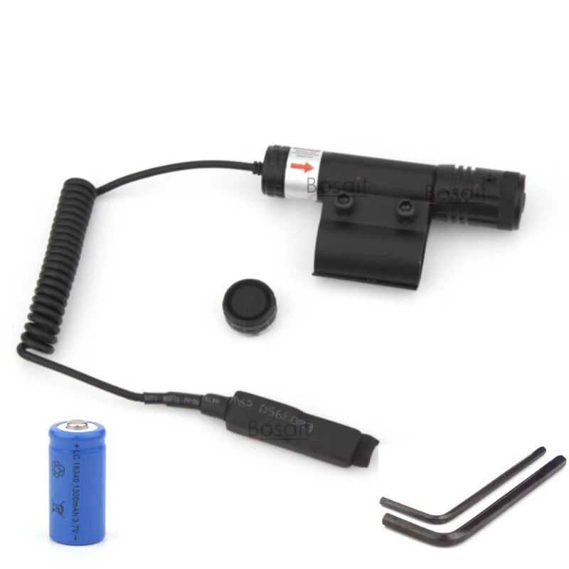 Blue Laser Sight Kit with Battery and Charger Extend Pressure Switch Hunting Scope Optic Laser