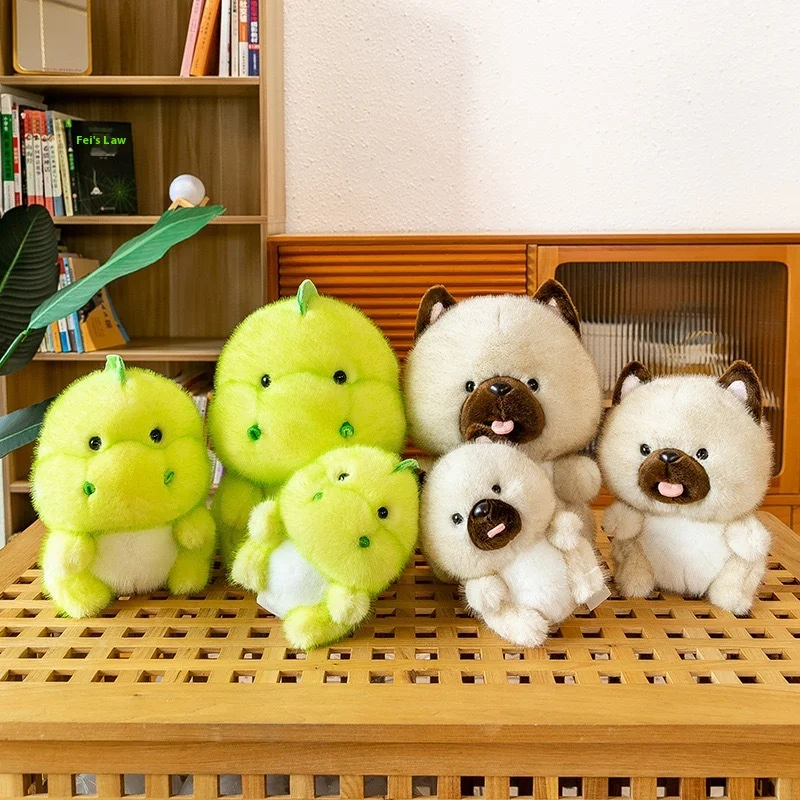 Cute Little Fat Dragon Stuffed Toy Comfortable Plush Dog Dinosaur Doll Super Soft Kids PP Cotton Washed Techniques Cross-Border