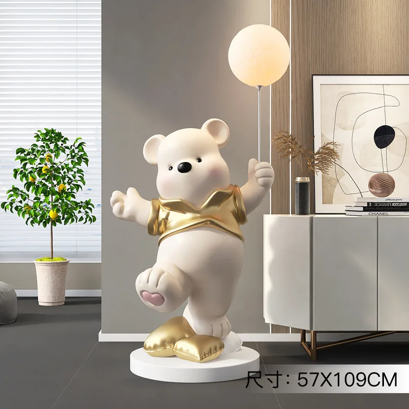 Factory Modern Bear Floor Ornaments Living Room Home Accessories Porch Tv Cabinet Sofa Sculpture Housewarming Gifts
