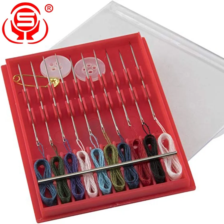
Custom logo mini diy travel hotel sewing kit / 10 needle and thread sewing kit set 