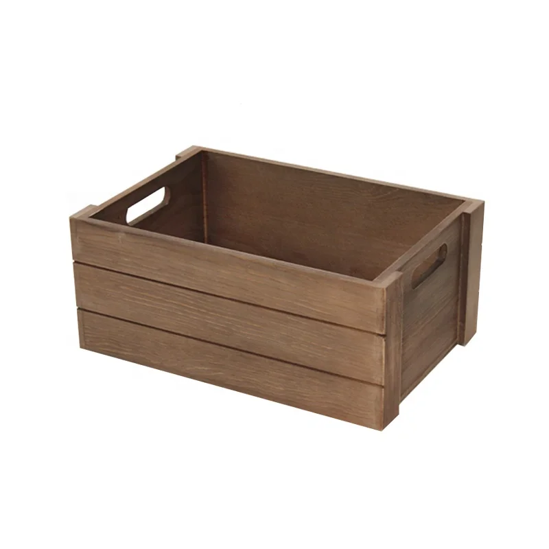  Houseworks Home Storage Crates Small Wood Crate Wooden Basket