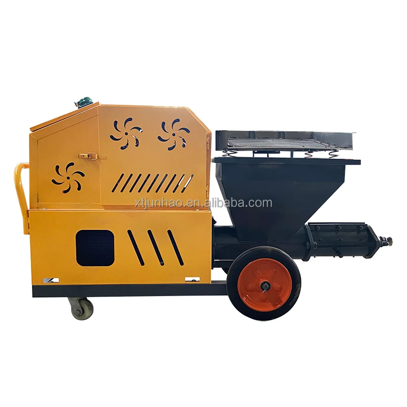 High quality cement mortar spraying machine cement plaster machine with automatic control box large hopper
