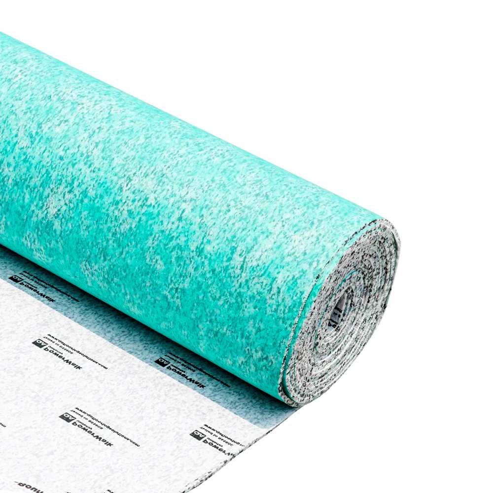 Flame retardant 120 kg/m3 Thickness 8mm Single PE coated hardwood rug padding foam sheets carpet underlayment