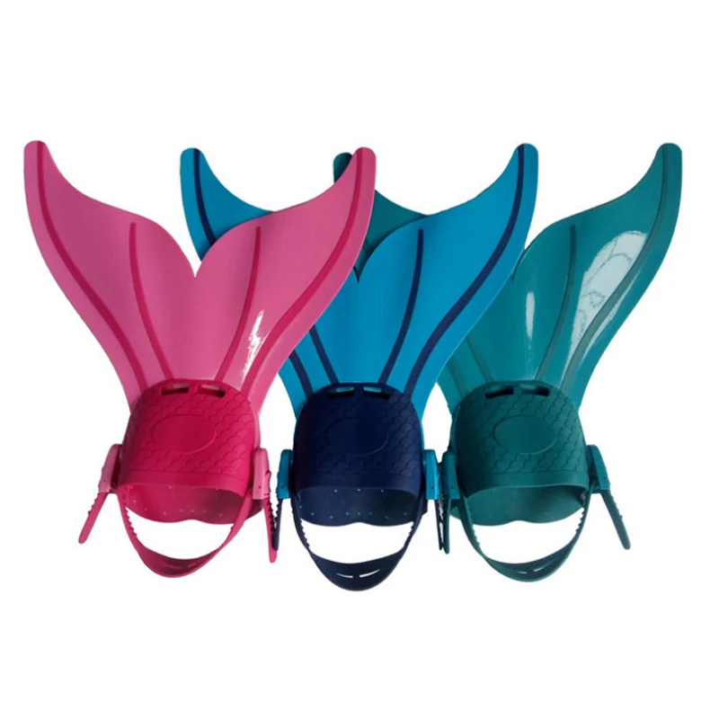 factory direct sales new mermaid flippers free size  adults and children double foot flippers 1pc swimming diving fins