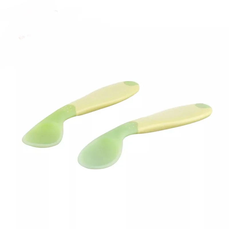 Custom Plastic Spoons Temperature Sensing Feeding BPA Free Infant PP Training Baby Color Changing Spoon