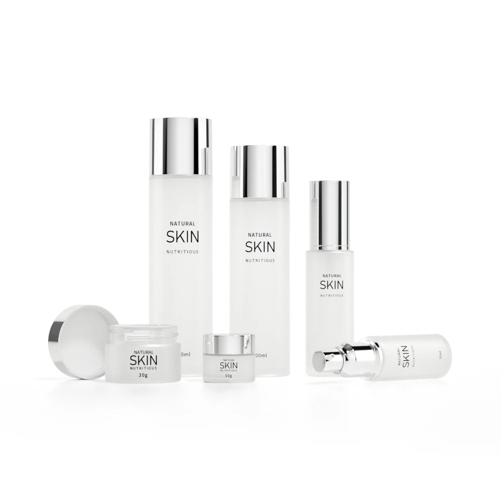 5 10 15 20 25 30 50 g ml eye body face cream jars cosmetic packaging frosted glass jars with silver lids