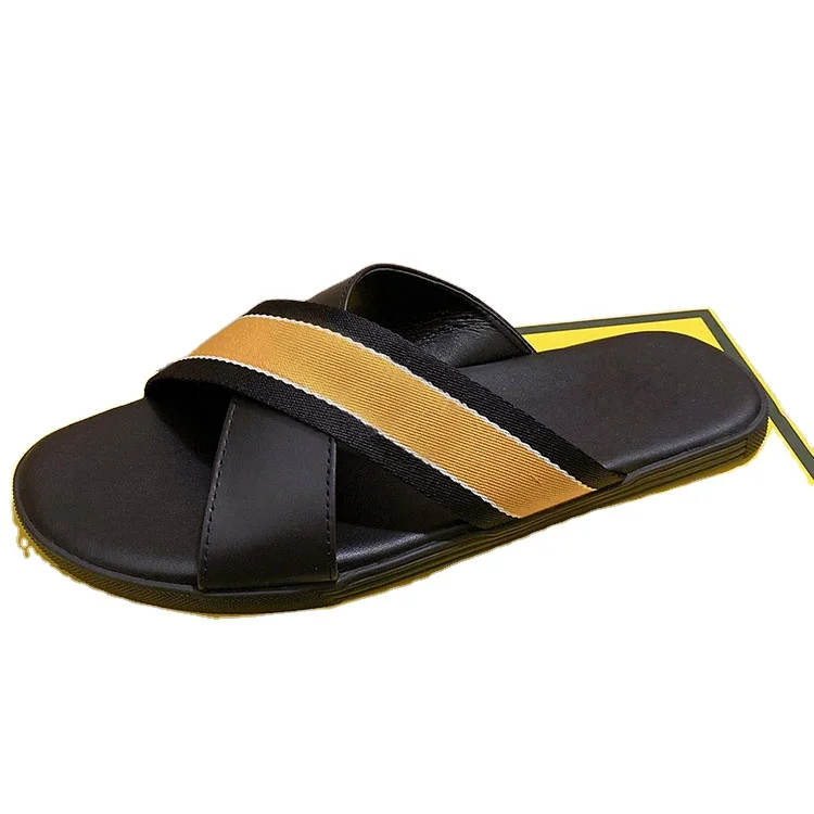 mens genuine leather slippers flipflop slippers designer slippers men famous brands