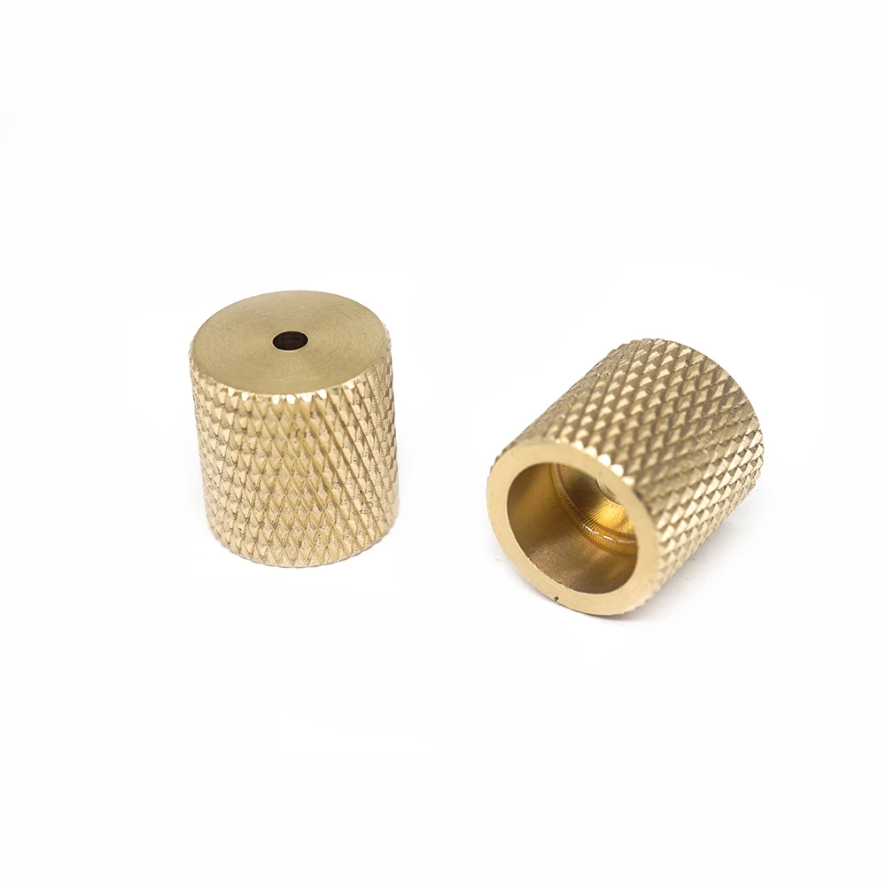 Golden Aluminum Knob Cap 6MM Solid Knurled Knob Potentiometer/Code Switch Volume Control Knob