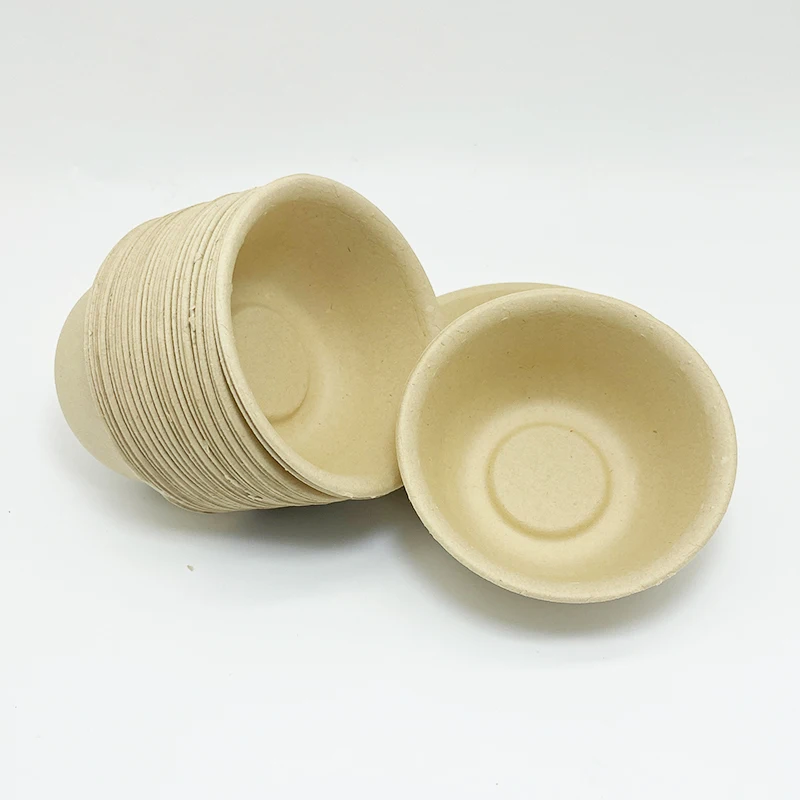 Eco dinner party wedding bamboo bagasse fiber pulp soup hot food Biodegradable bowl disposable soup bowl  disposable bowl