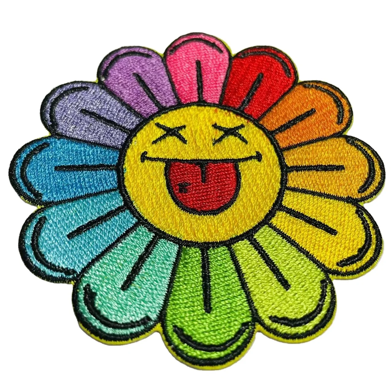 Custom Embroidered Patches PVC Rubber Logo Bulk 3D Patches Chenille China Manufacturer Merrow Border Crew Embroidery Patch Badge