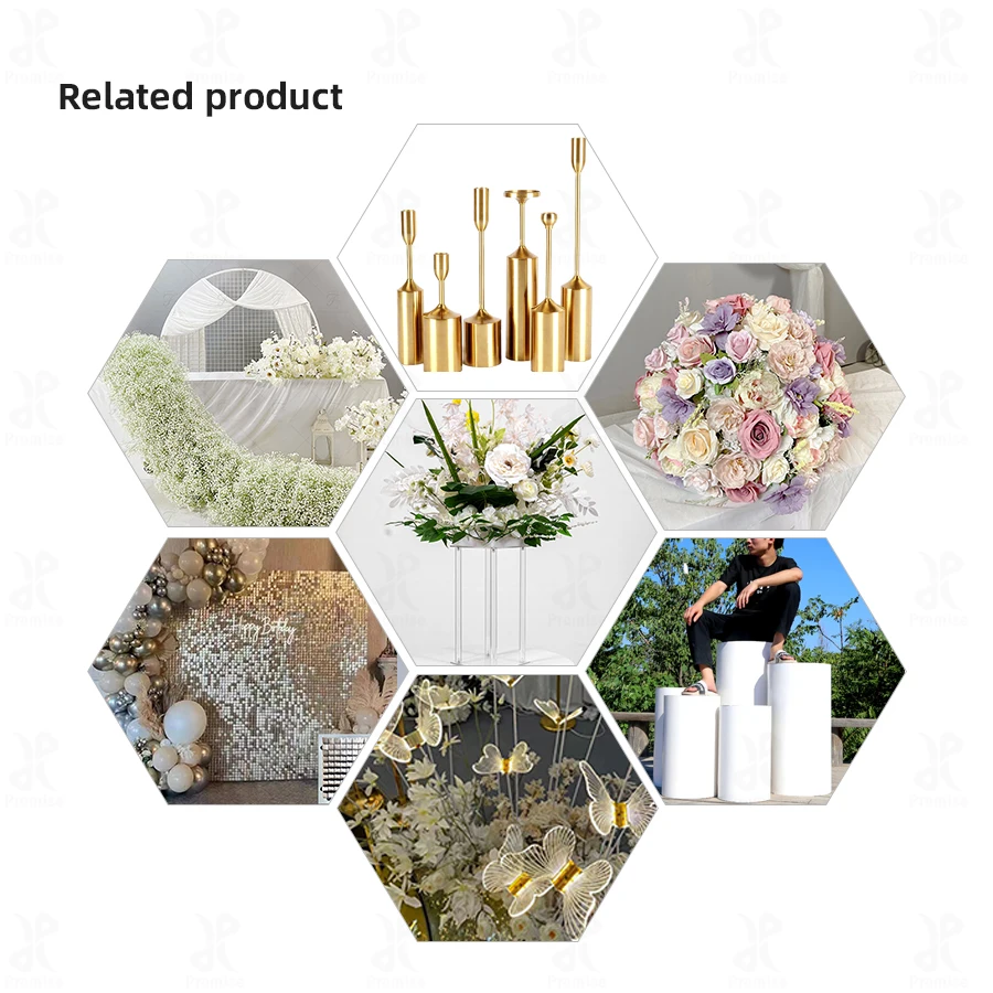 Manufacture Customized Acrylic Square Flower Stand Wedding Pillar Column For Decoration
