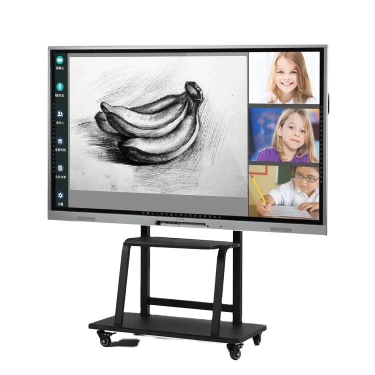 China Supplier FHD LED Interactive Tou-ch Screen Monitor LCD Smart Board TV With Android PC