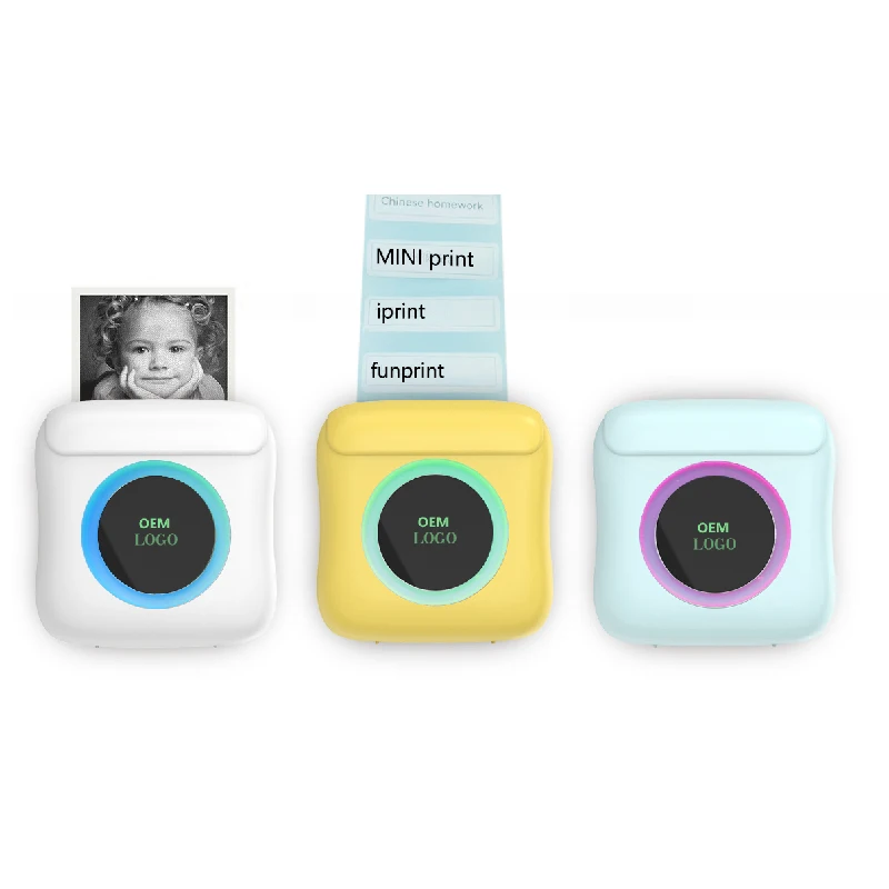 Live C22 RBG Portable Thermal Printer Mini Print Paper Photo Pocket Thermal Printer 58mm Memo Portable Printer machine