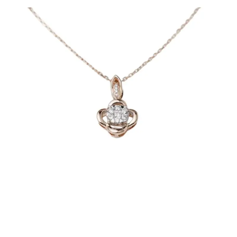 New Diamond Jewelry 18k White Gold Engagement Wedding Wear Jewelry Personalized Girls Necklace