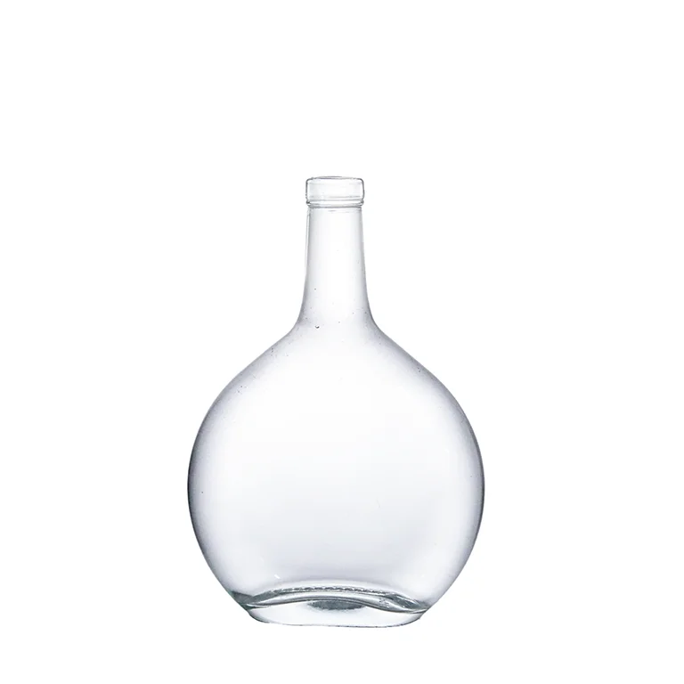 Wholesale Whisky Gin Rum Vodka Tequila Glass Bottle Unique Design 750ml 700ml Spirits Bottle with Cork