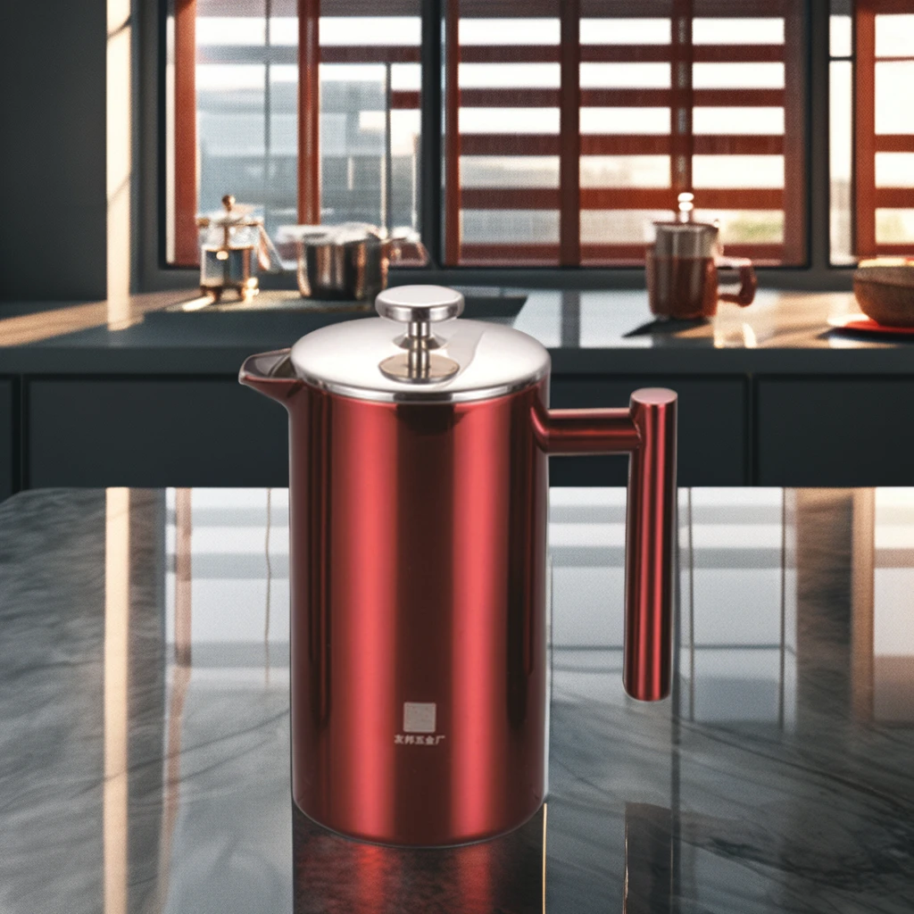 Wholesale Modern Design 304 Stainless Steel Tea Press Coffee Maker Insulated Kitchen Supplies for Home Coffee Shop Daily Usage