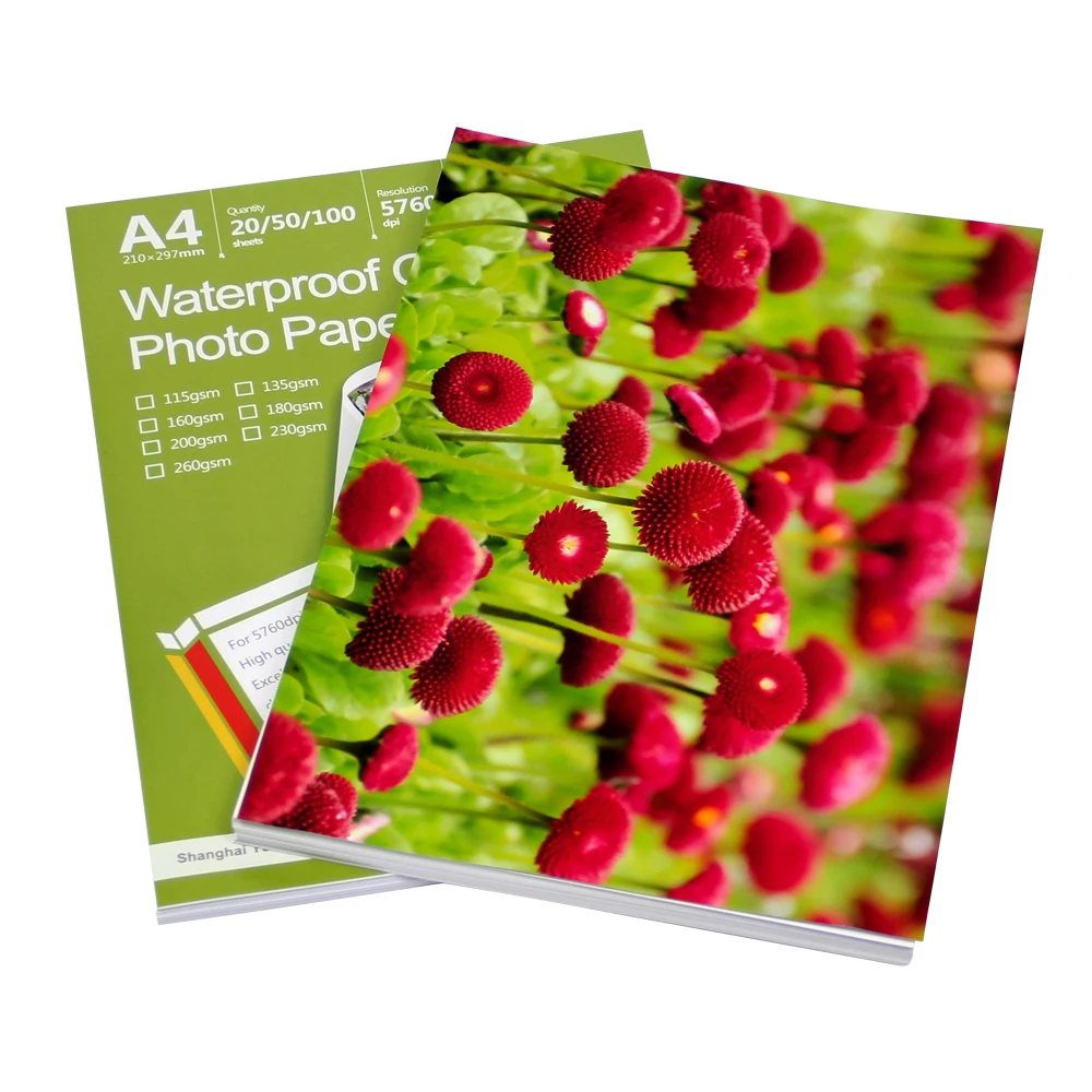 180gsm one -side glossy photo paper A3 A3+ A4 3R 4R size for inkjet printer