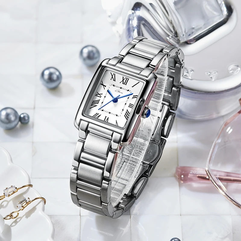 Wholesale New Arrival Women Square Alloy Case Wristwatches  Japawn Movement 3 ATM Quartz Watches for Women