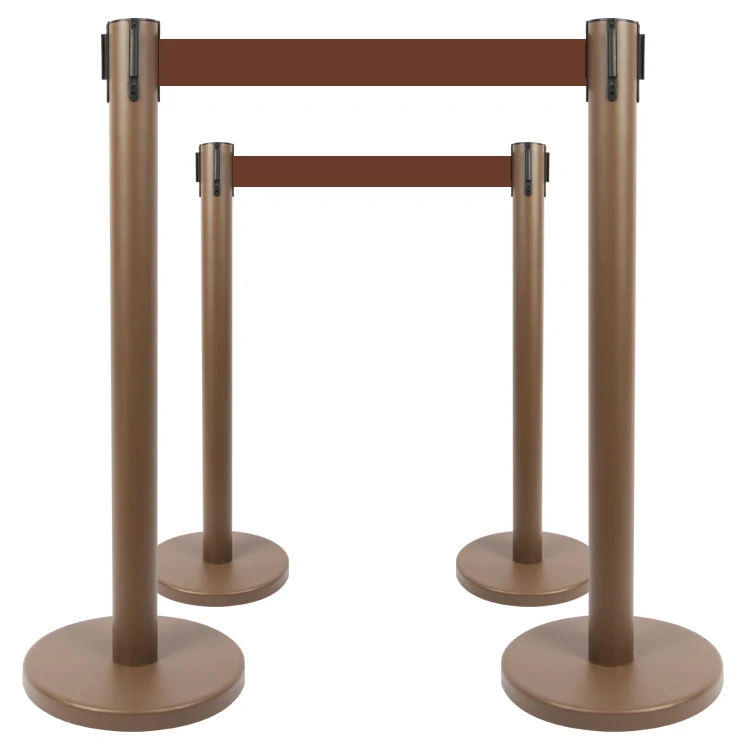 Roadway Products Stainless Queue Pole Road Safety Crowd Control Barrier