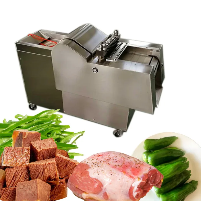600-750kg/h Big Frozen Chicken Cutting Machine Beef Dicer Fish Cut Goat Meat Cube Cutter Slicer Automatic