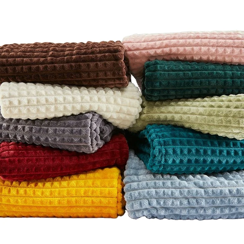Wholesale Custom Large Soft Flannel Fleece Lightweight Blanket for Living Room Flannel Blanket