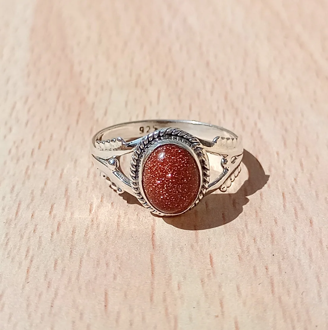 Natural Red Sun Sitara Gemstone 925 Sterling Silver Jewelry Wedding Rings For Women Gift Indian Jewelry
