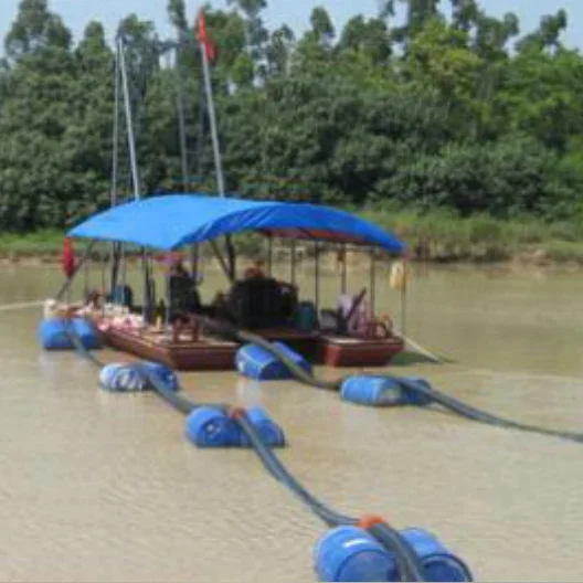 Simple sand pumping coastal river sand extraction dredge boat