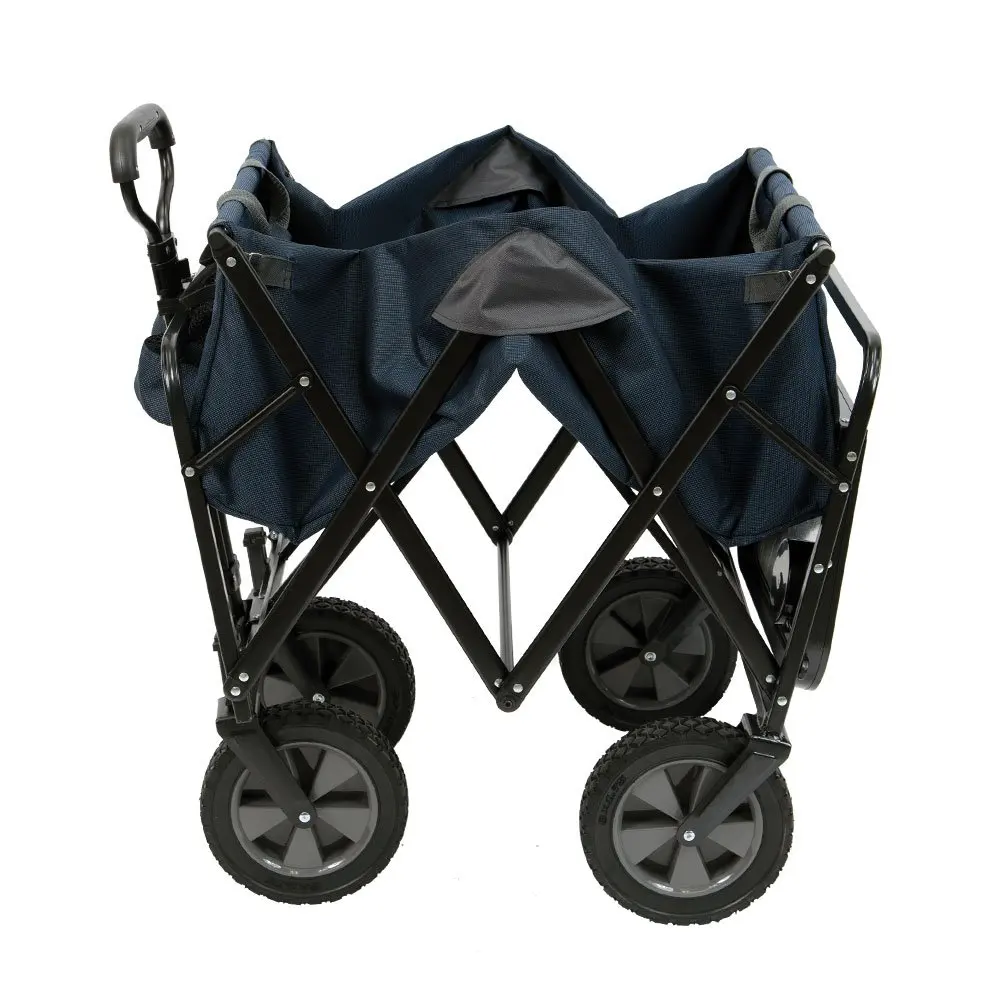 ENJOIN Sports Collapsible Outdoor Utility Wagon with Folding Table and Drink Holders