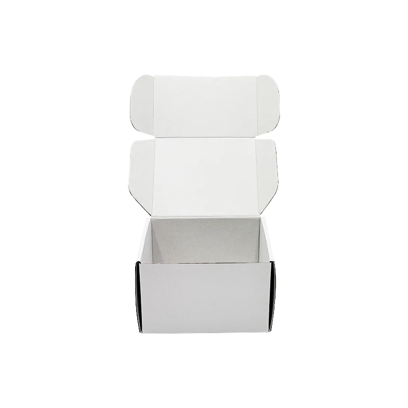 Custom logo carton corrugated mailing box for packing delivery cardboard white shipping box packaging