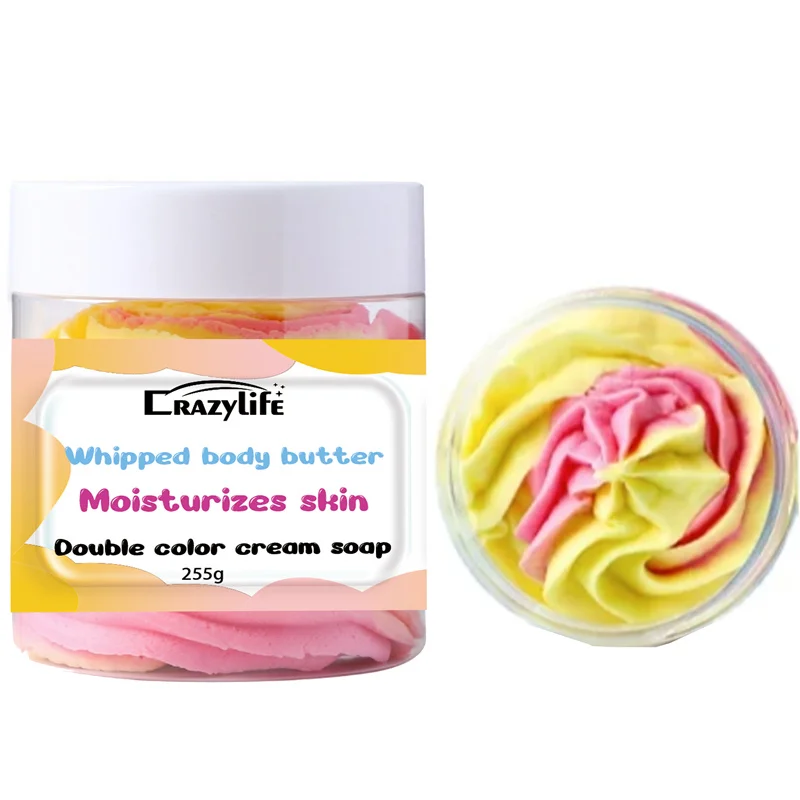 In Stock Wholesale Body Butter Glycerin Body Lotion Moisturizing and Nourishing Cleansing Color Cream Soap Bath Scrub OEM
