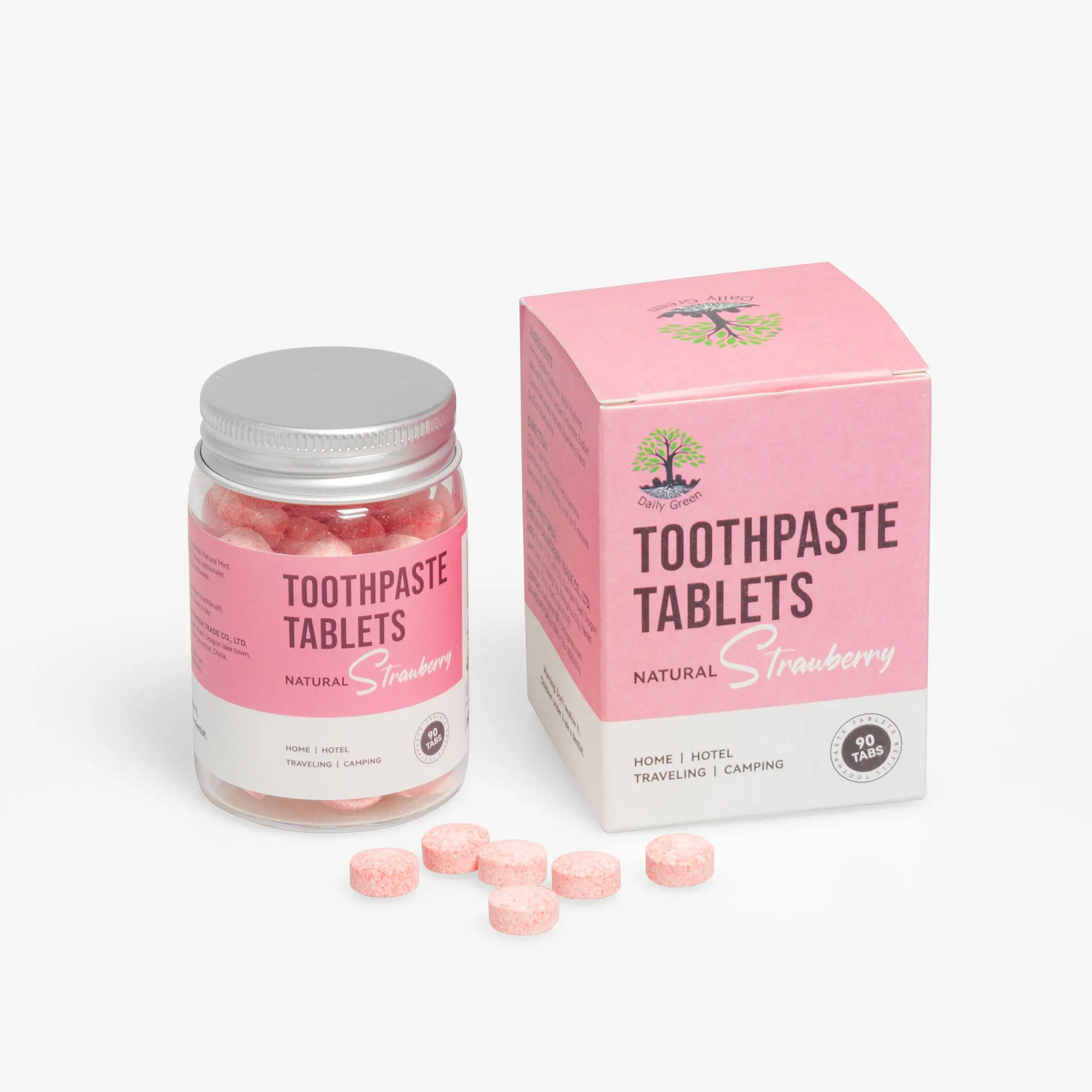 Organic Teeth Whitening Toothpaste Tablets Hotel Oral Care Fresh Breath Toothpaste Tablets with Fluoride